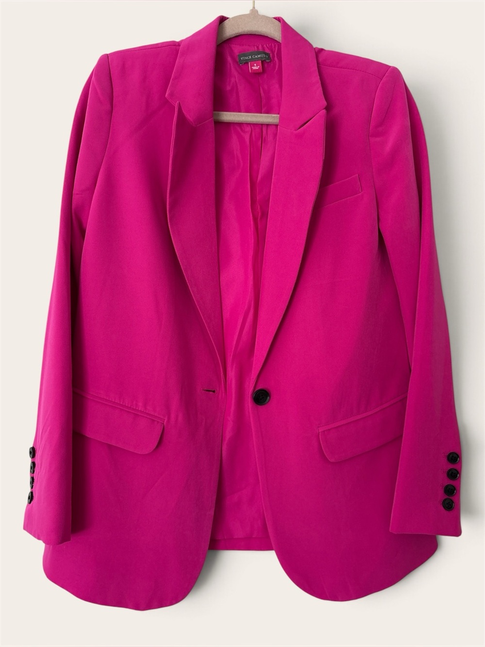 Vince Camuto Hot Pink Single-Button Blazer